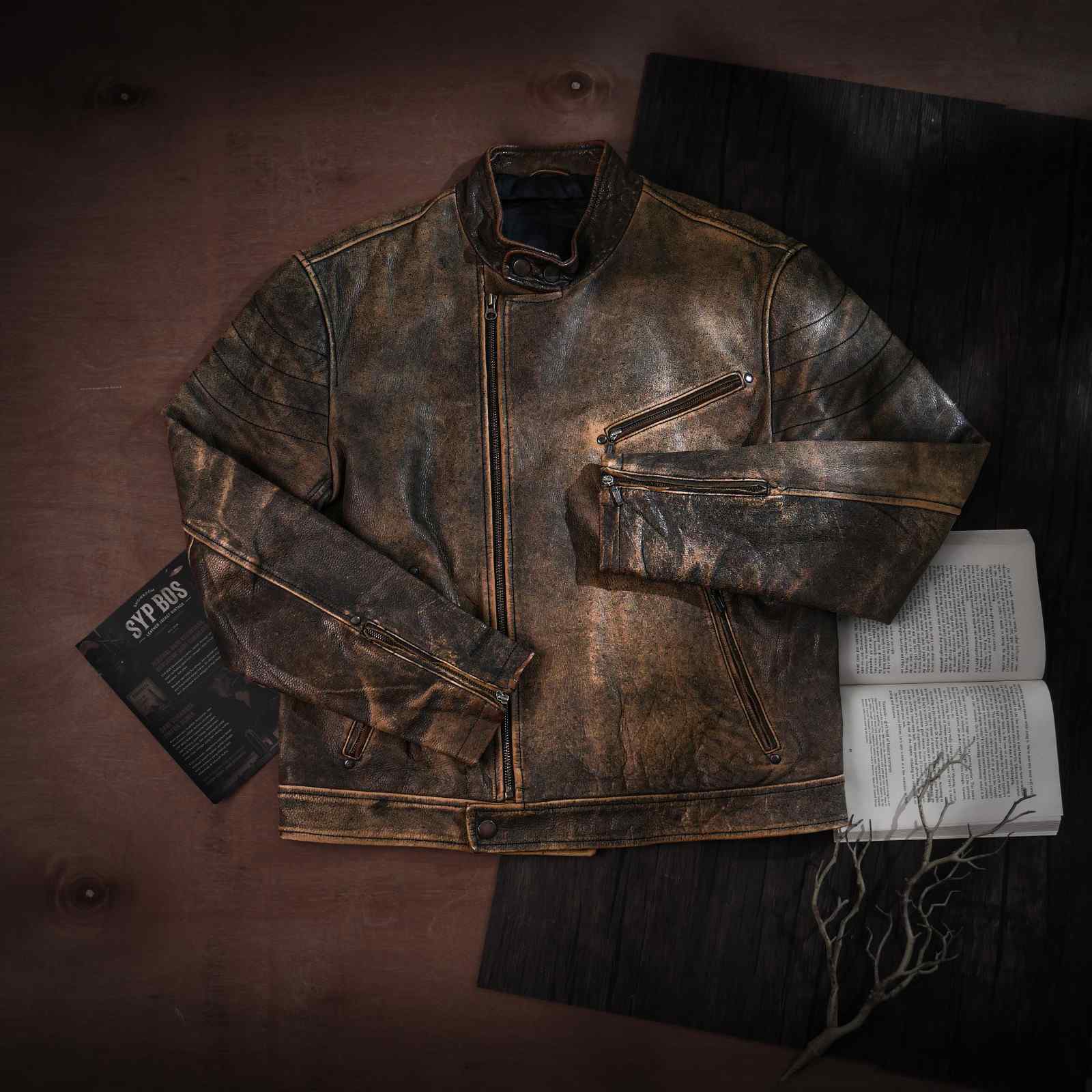 CAFE RACER VINTAGE STYLE - Jaket Kulit Vintage SYPBOSofficial