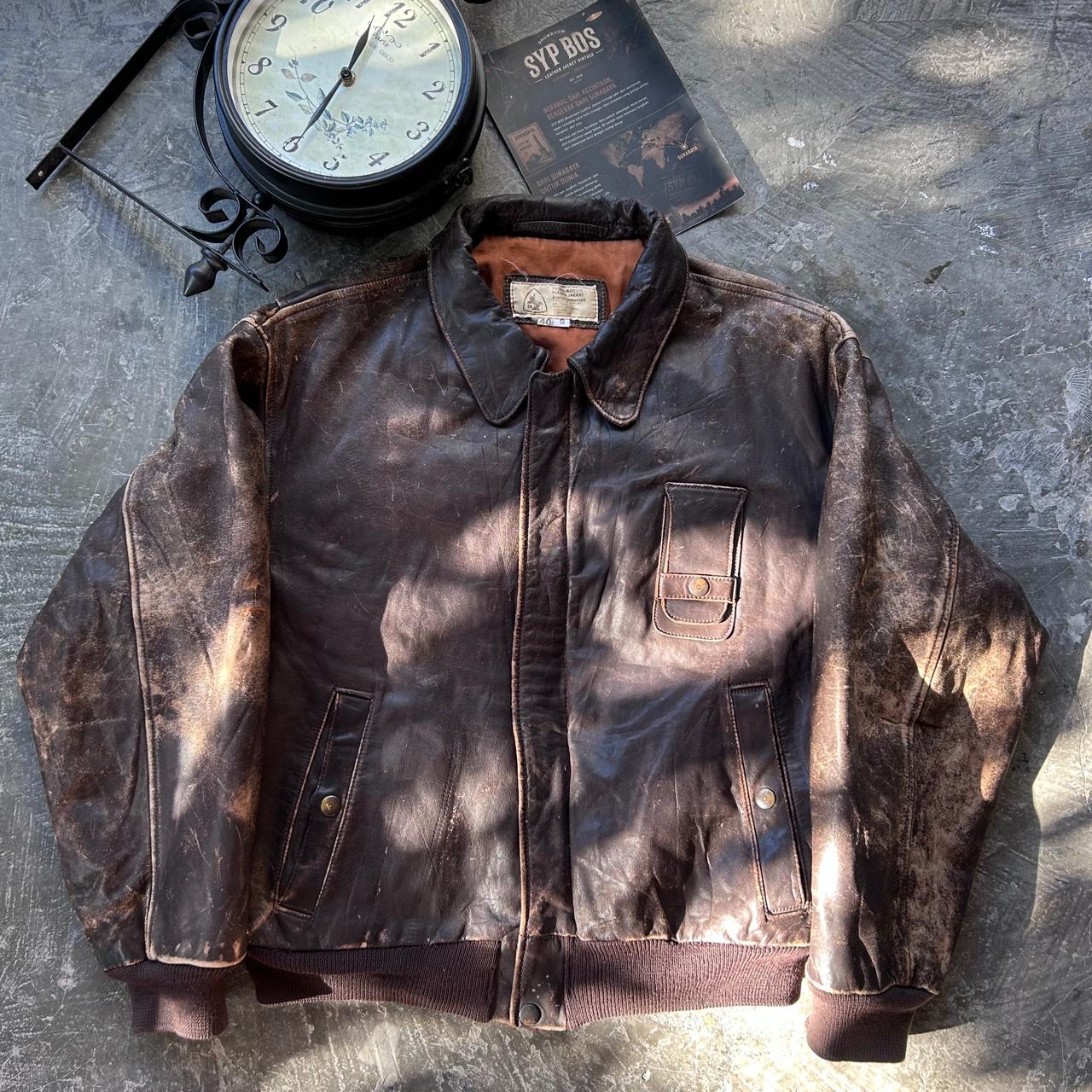 FLIGHT JACKET-VINTAGE - Jaket Kulit Vintage SYPBOSofficial