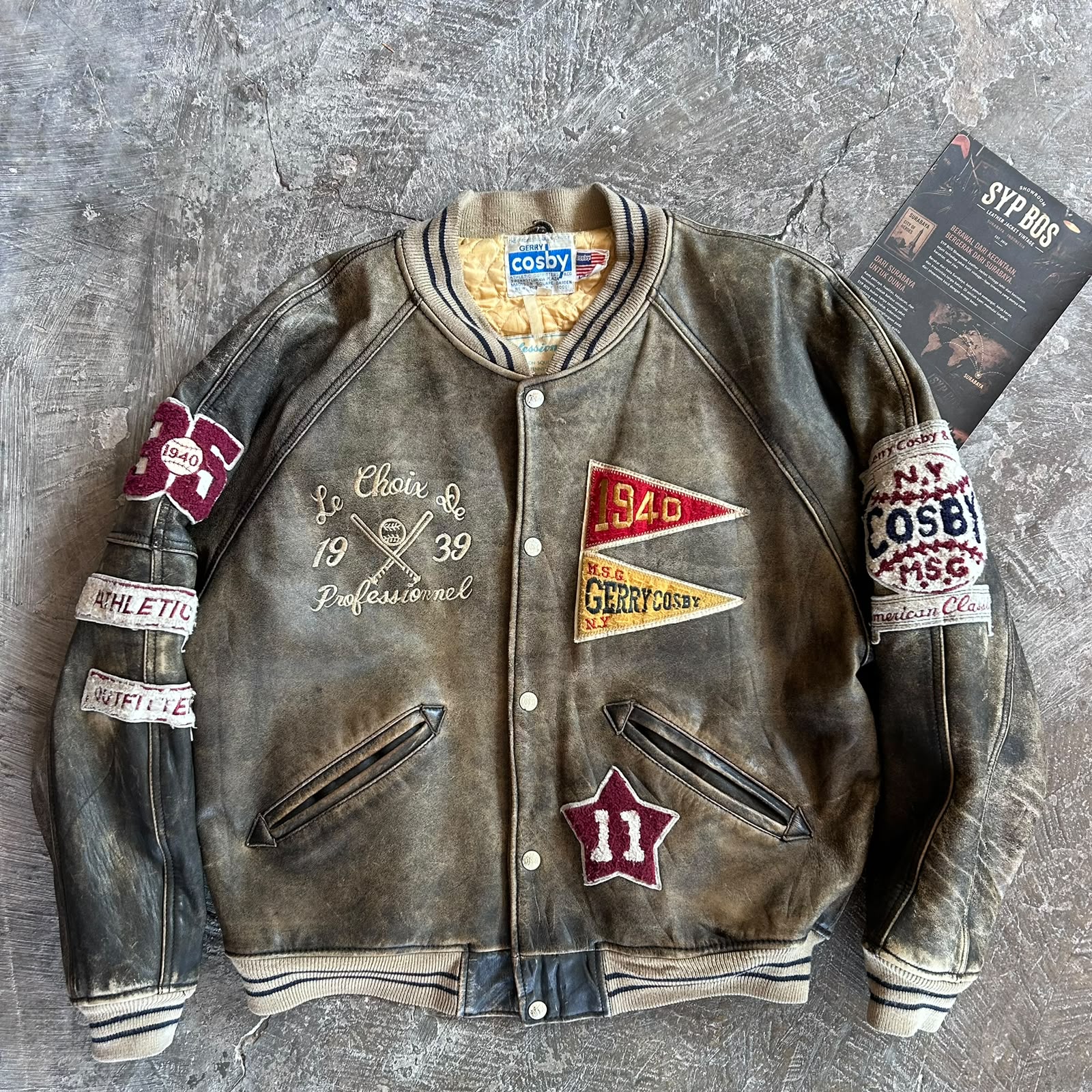 GERRY COSBY VARSITY - Jaket Kulit Vintage SYPBOSofficial
